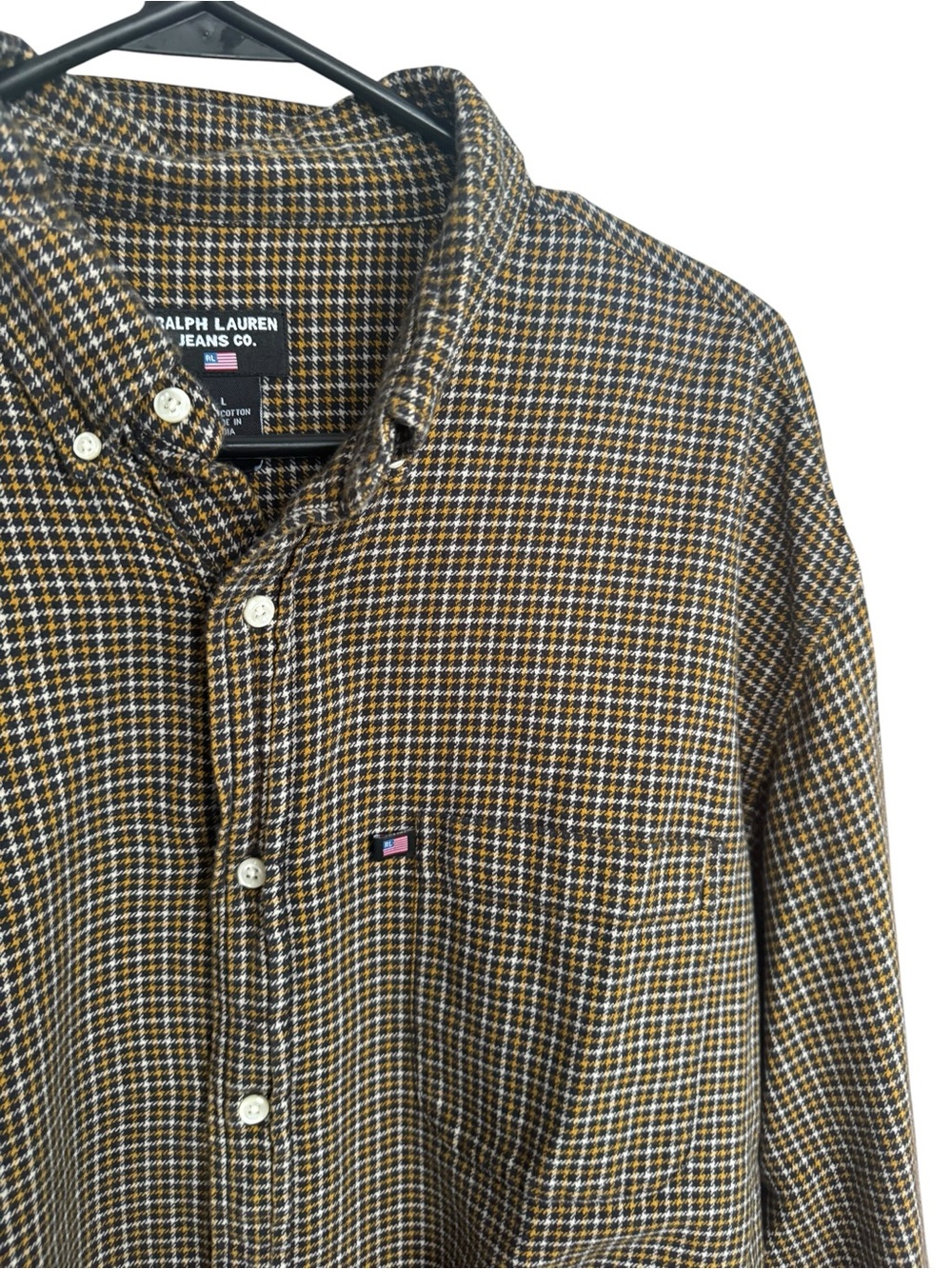 Ralph Lauren Jeans Co Long Sleeve Button Down Shirt Size L